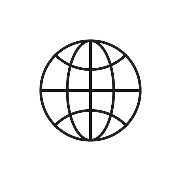 Globe icon logo set vector
