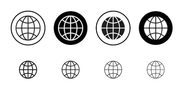 Globe icon Simple thin outline