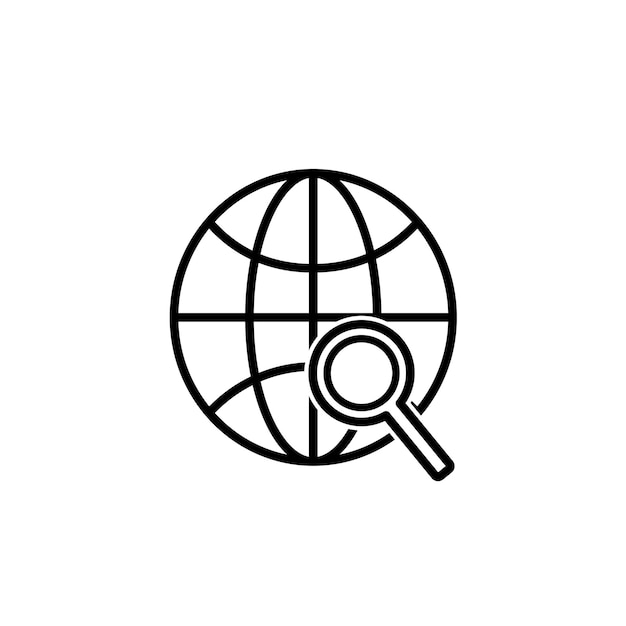 Globe icon vector flat style logo template