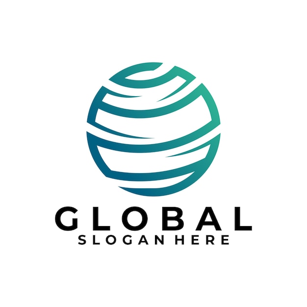 Globe logo icon vector isolated