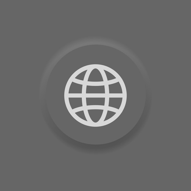globe vector icon for www global or website network design