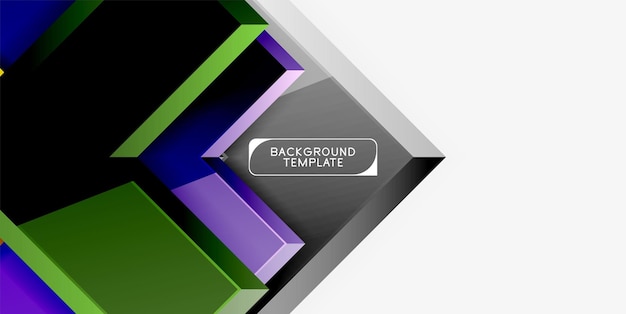 Glossy modern geometric background abstract arrows composition