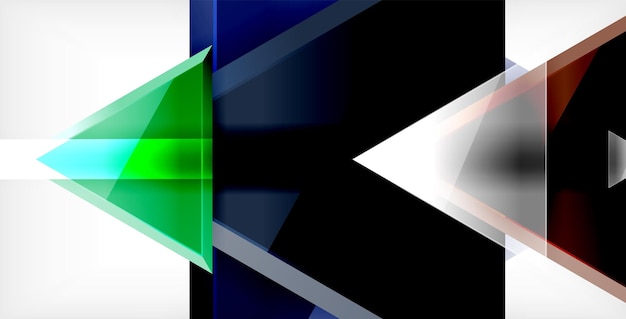 Glossy shiny triangles background