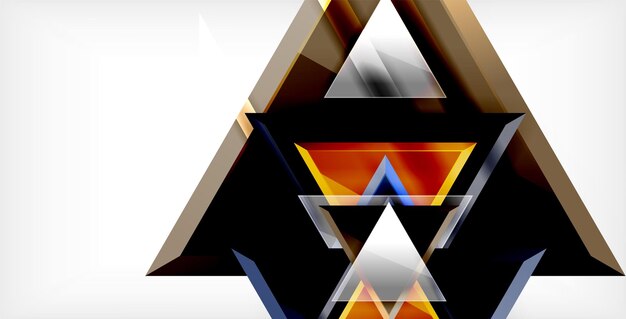 Glossy shiny triangles background