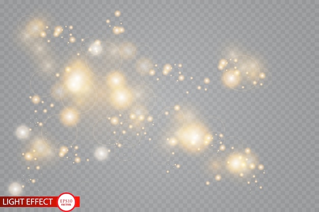 Glow effect. Glittering Fairy Dust Particles