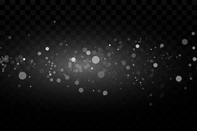 Glow effect Vector illustration Christmas dust flash Snow is falling Snowflakes