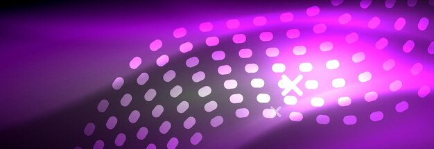 glowing abstract wave on dark shiny motion christmas and new year magic space light techno abstract background