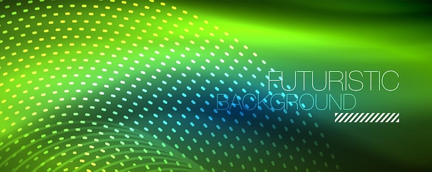 Glowing light particles in dark neon space magic glow shiny abstract background