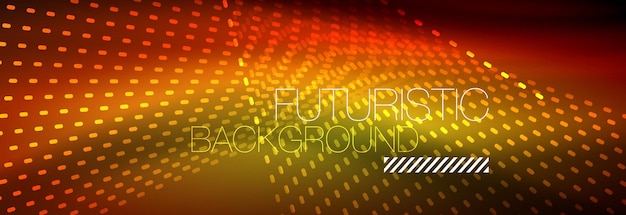 Glowing light particles in dark neon space magic glow shiny abstract background