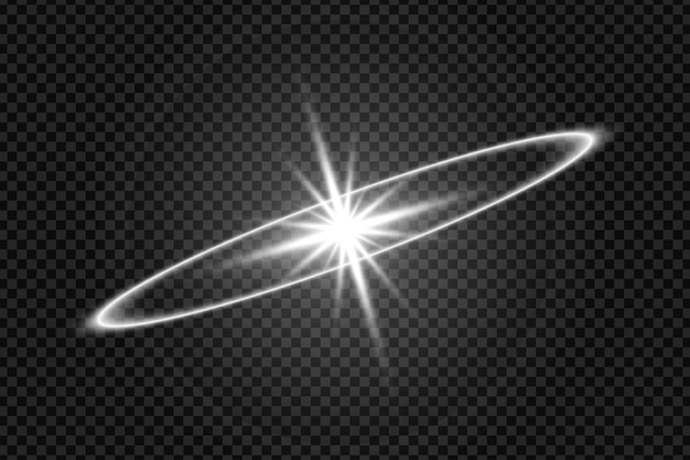 Glowing starlight effect with transparent background