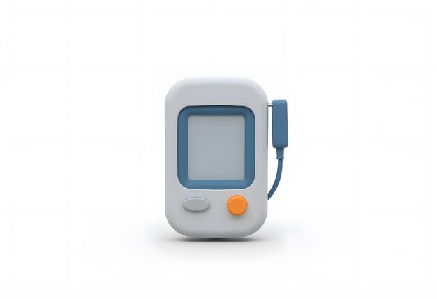 glucometer 3d illustration for uiux web app presentation etc