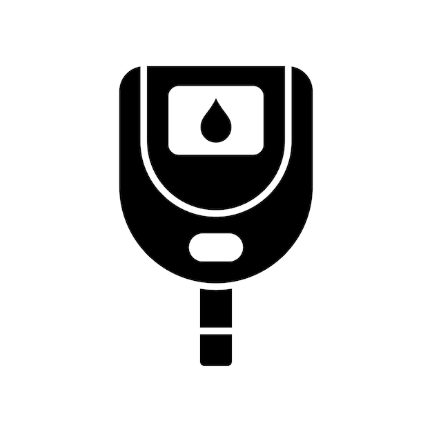 glucometer icon vector design template simple and clean