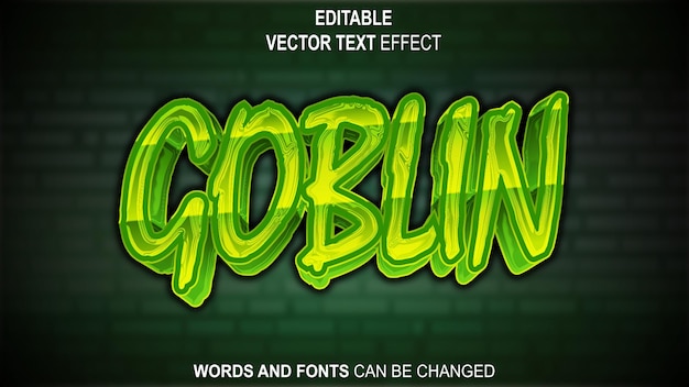 Goblin EPS Format Vector Text Effect and Logo Text For Helloween
