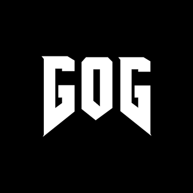GOG letter logo design for technology company GOG logo design black and white color combination GOG logo GOG vector GOG design GOG icon GOG alphabet GOG typography logo design
