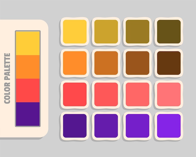 gold darkorange tomato indigo color palette rgb colors matching harmonious colours