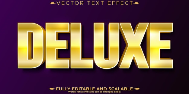Gold editable text effect editable rich and wealth text style