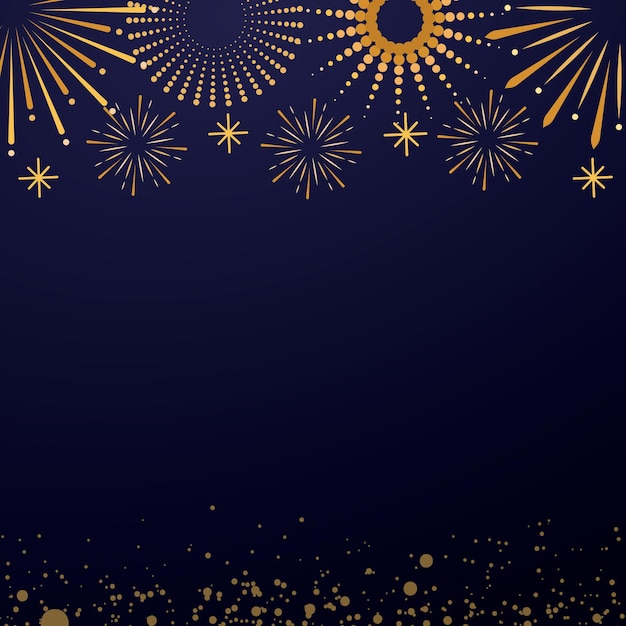 Gold Fireworks Celebration