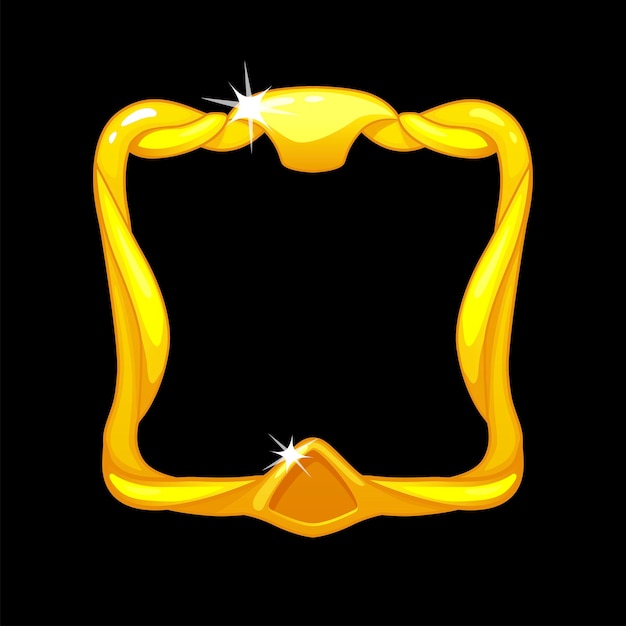 gold frame avatar, royal square template for ui game ui