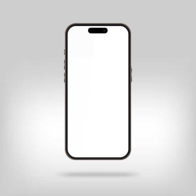 Gold iPhone 14 Pro Vector Mockup