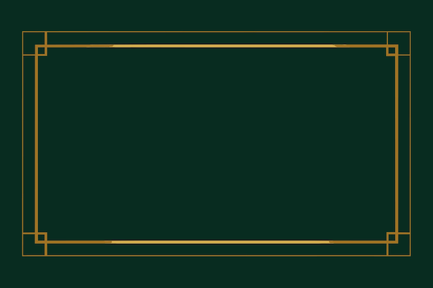 gold ornamental rectangular frame border luxurious vector design element background