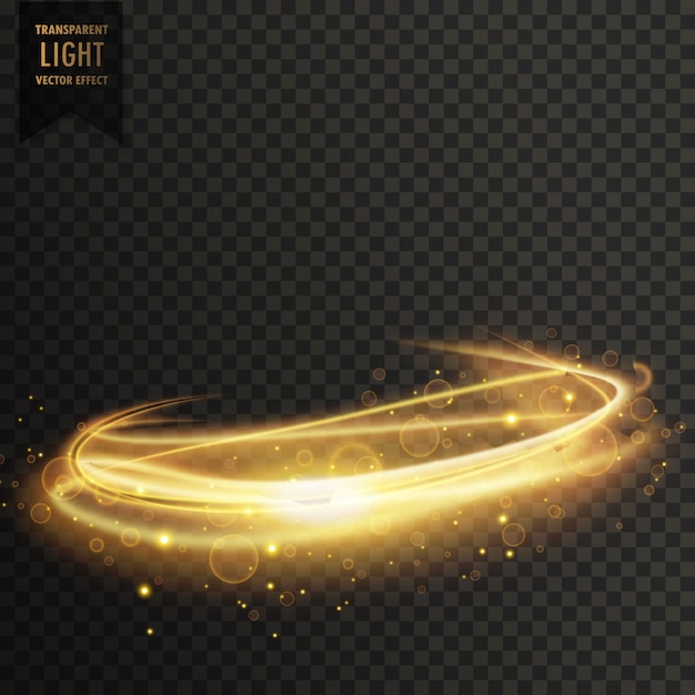 golden abstract transparent light effect background