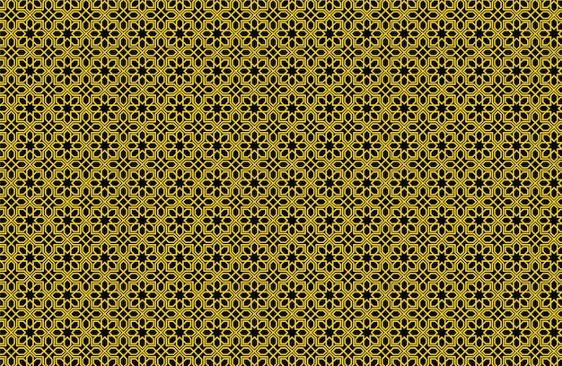Golden Color Seamless Arabic Pattern