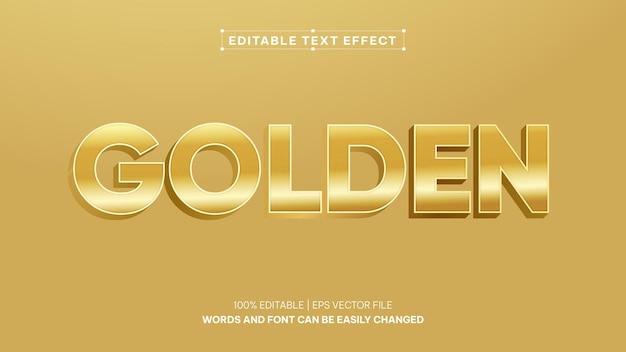 Golden editable text effect