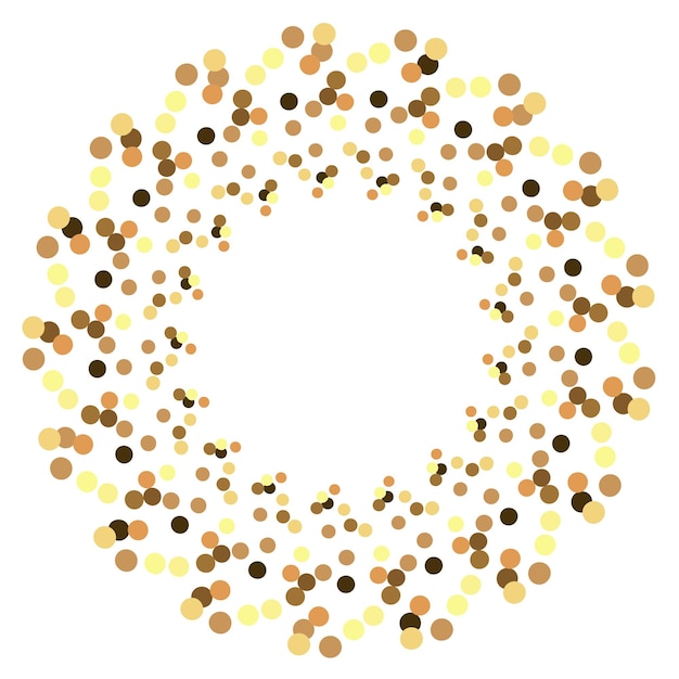 Golden frame Sparkling glitters Round frame with empty center for text Glitter circle Candy