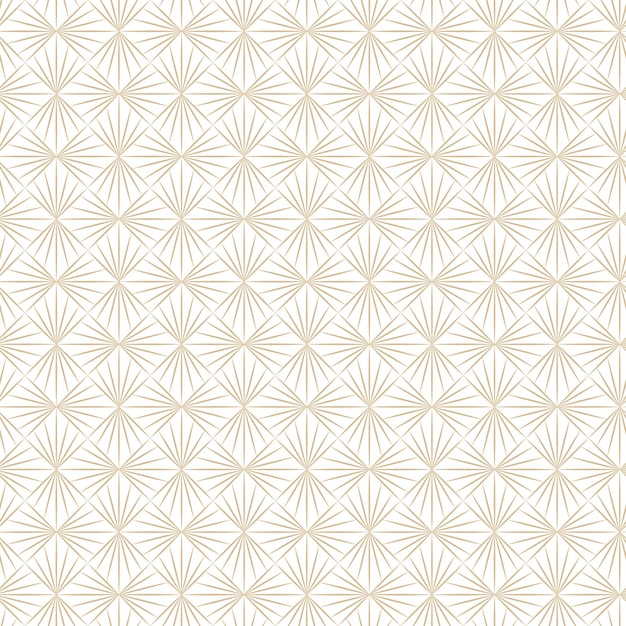 Golden geometric vector seamless patterns on a white background Modern illustrations for wallpapers flyers covers banners minimalistic ornaments