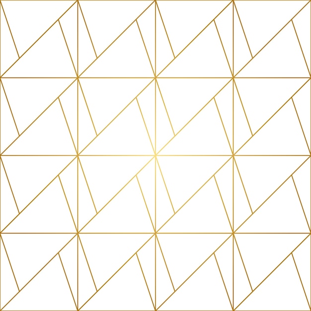 Golden Lines Geometric Seamless Pattern