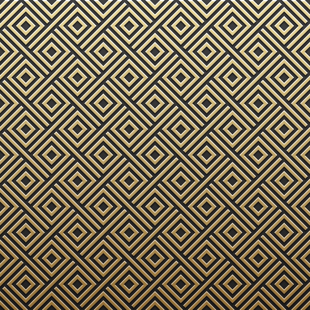 Golden metallic background with geometric pattern. Elegant luxury style.