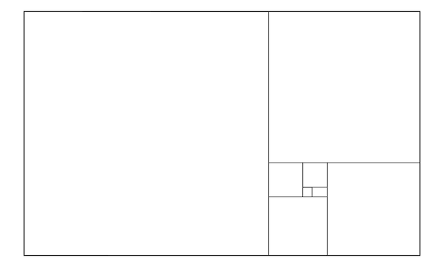 golden ratio construction fibonacci sequence ideal symmetry template mathematics symbol