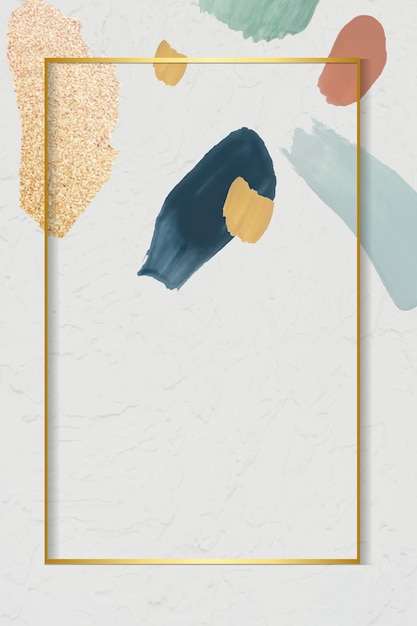 golden rectangle on an abstract element frame vector