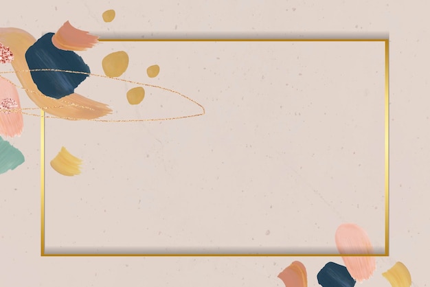 golden rectangle on an abstract element frame vector