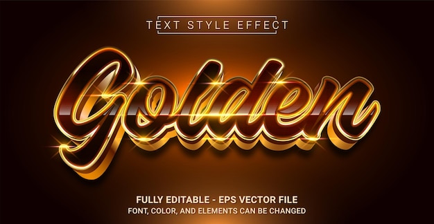 Golden Text Style Effect Editable Graphic Text Template