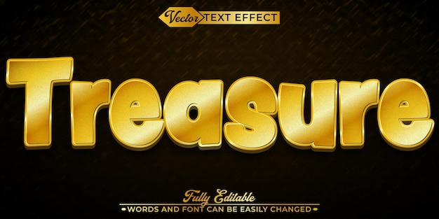 Golden Treasure Vector Editable Text Effect Template