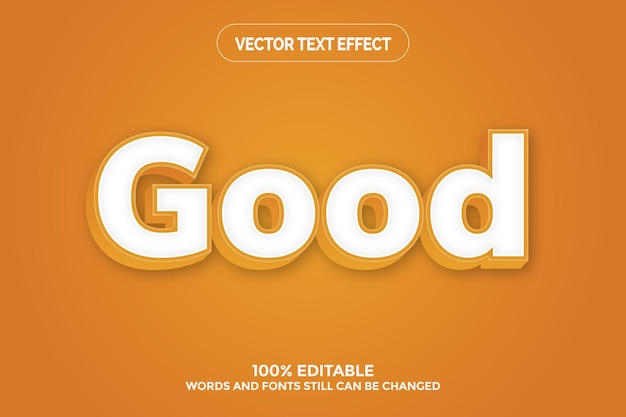 Good 3D editable text effect template