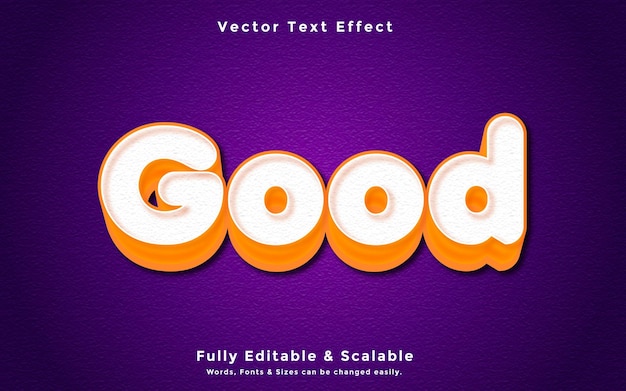 Good 3D editable text effect vector