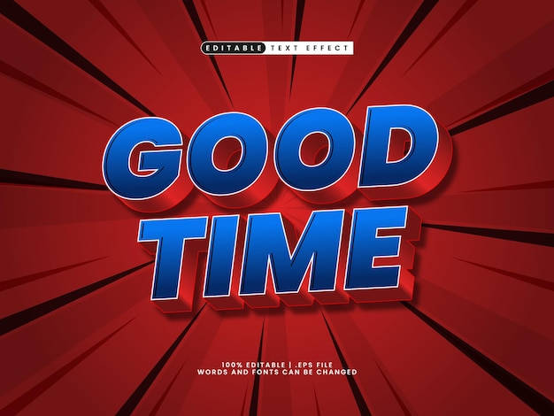 good time editable text effect
