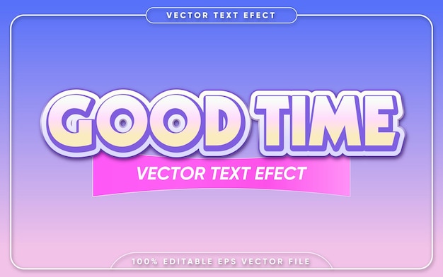 good time text effect gradient background