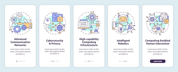 Governmental IT funding onboarding mobile app screen