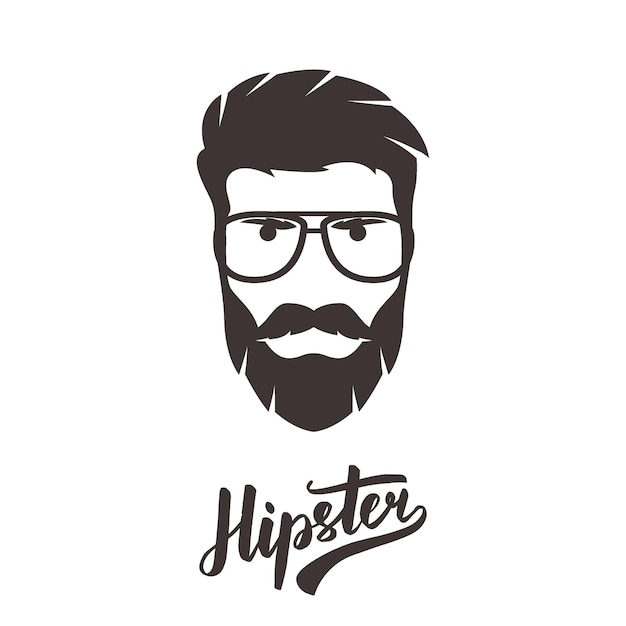 Gözlüklü Hipster portresi Şık adam