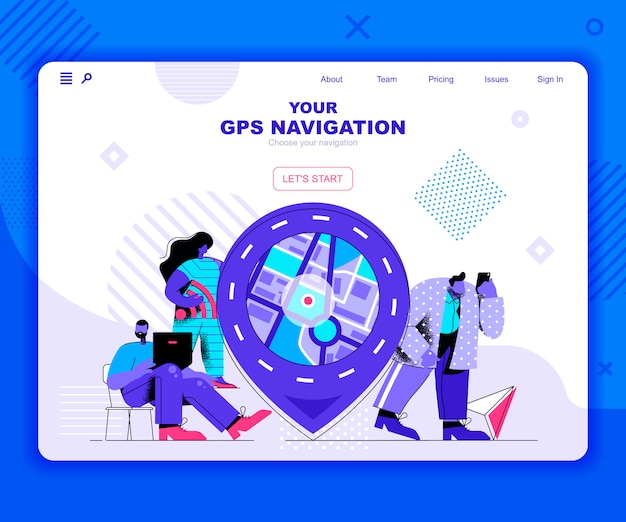 GPS Navigasyon Açılış Sayfası Şablonu