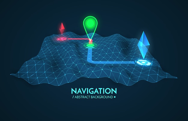 gps navigation background. road map isolated on white with pointer.  