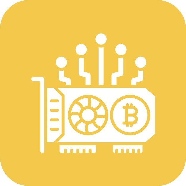 gpu mining icon vector image can be used for cryptocurrency