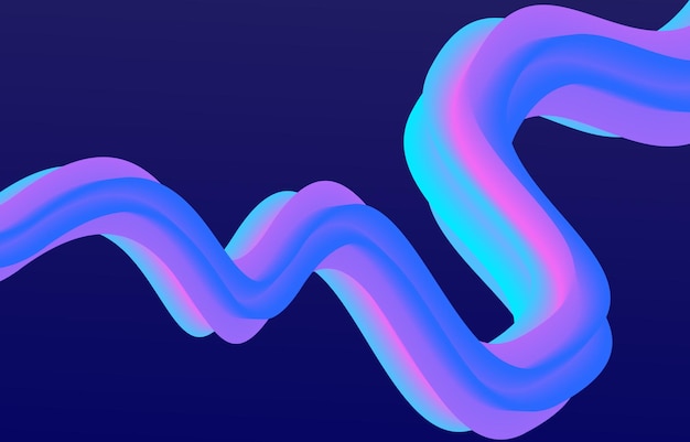 Gradient abstract background Fluid 3d Shape design