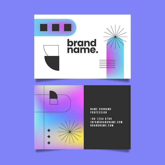 gradient abstract business card