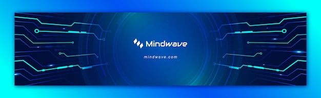 Gradient abstract linkedin banner template design