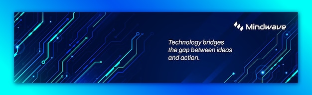 Gradient abstract linkedin banner template design