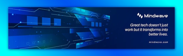 Gradient abstract linkedin banner template design